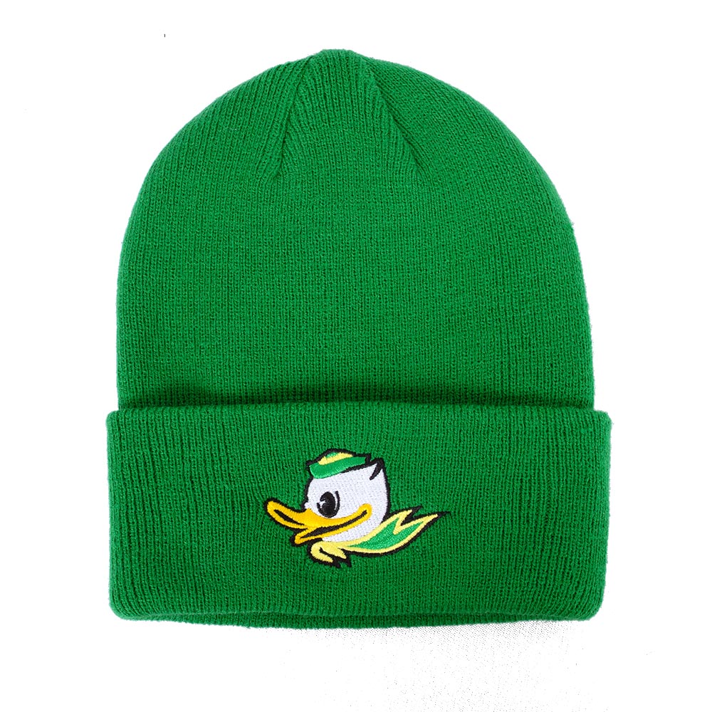 Fighting Duck, Nike, Green, Beanie, Acrylic, Accessories, Youth, Rolled Cuff, Hat, 859358